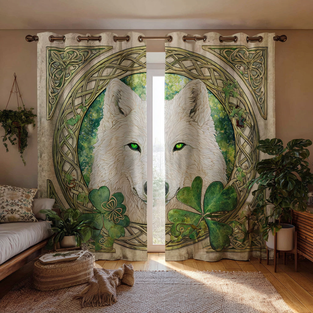 Celtic Wolf Guardian Quilted Curtains NCU0HH1589