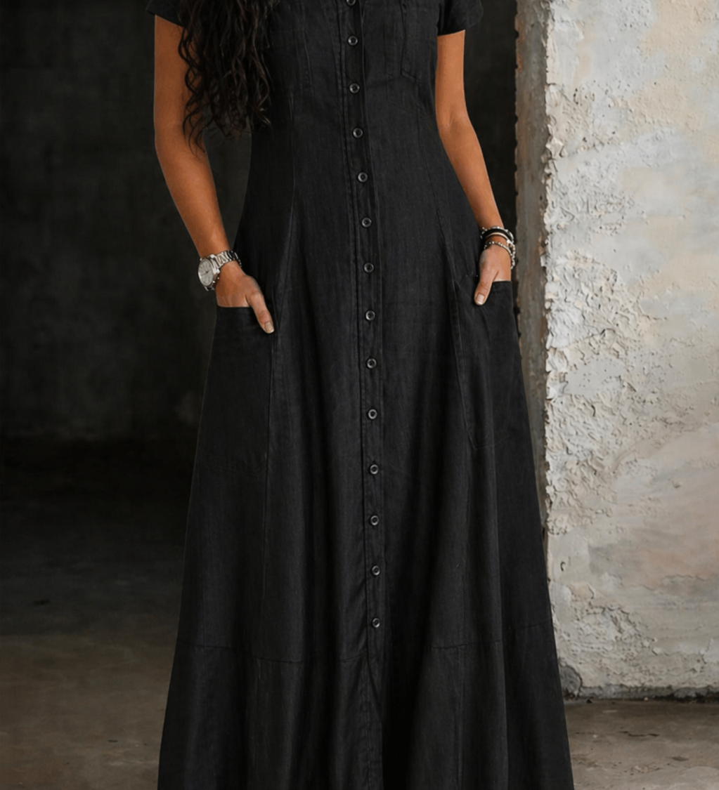 Adalynn - Long Denim Dress
