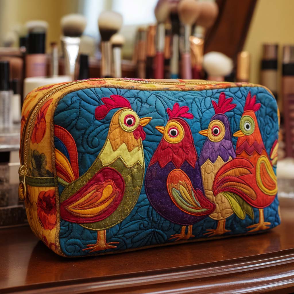 Chicken Cozy Quilted Makeup Bag NCU0NT10536