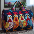 Padded Travel Bag - Colorful Chickens