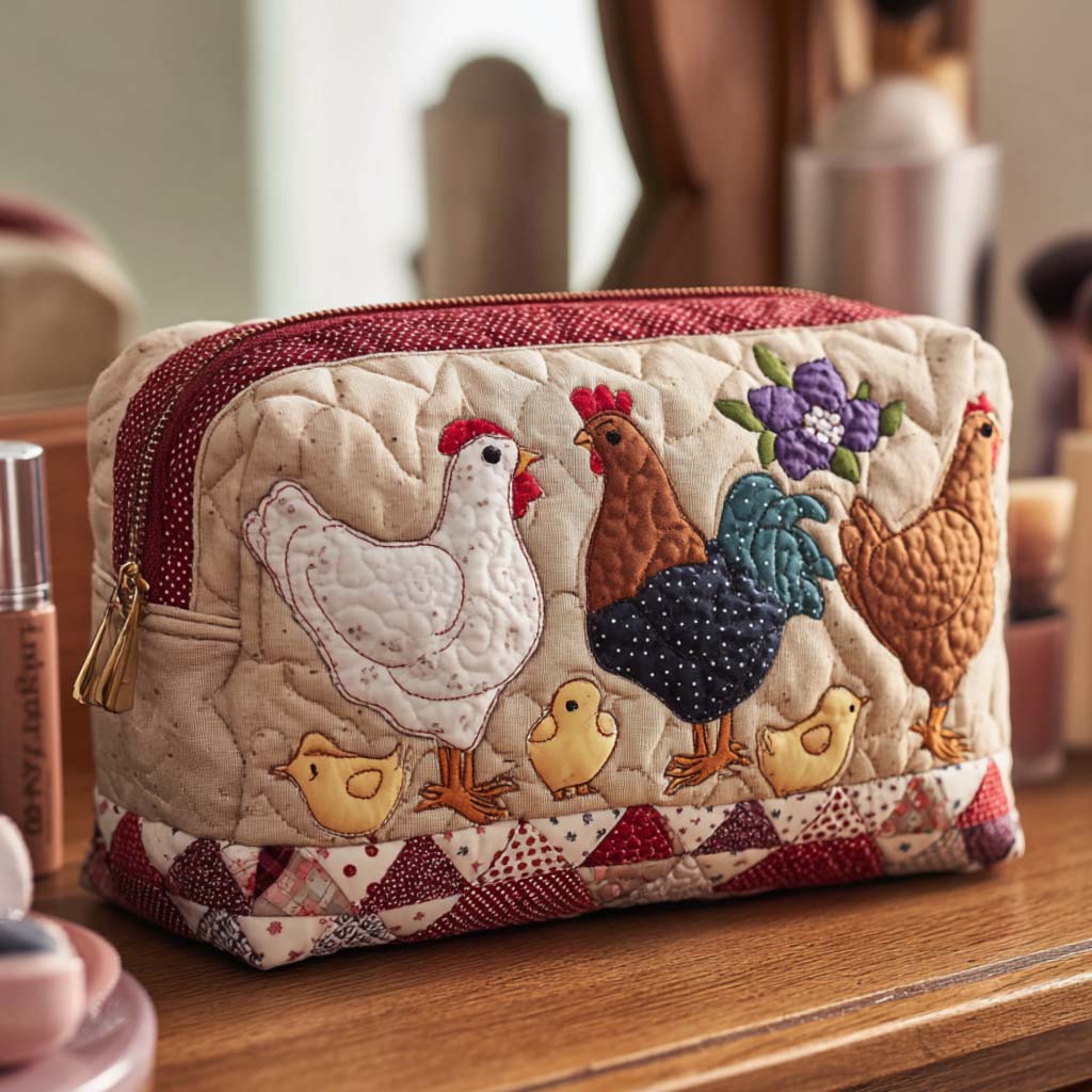 Chicken Nest Quilted Makeup Bag NCU0NT10545