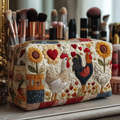 Chicken Valley Quilted Makeup Bag NCU0DK10291