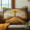 Christian Cross Sunrise Quilted Bedding Pillow Case NCU0DV6474