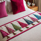 Christmas Trees Quilted Bed Runner NCU0NT9785