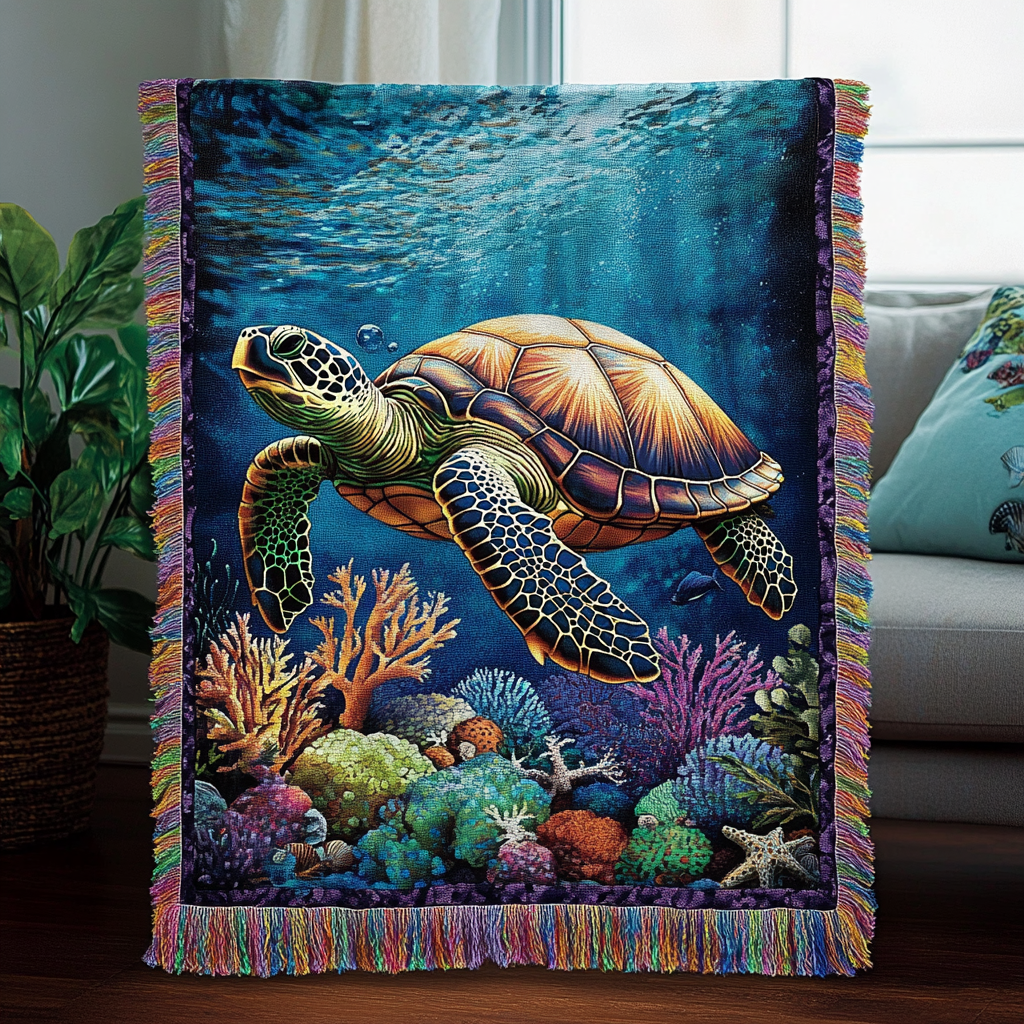 Coastal Wanderer Woven Sofa Blanket NCU0DV3793