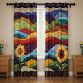 Country Sunflower Dreams Quilted Curtains NCU0PT10198