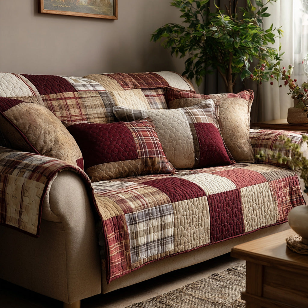 Cozy Cabin Quilted Sofa Cover NCU0NT11983