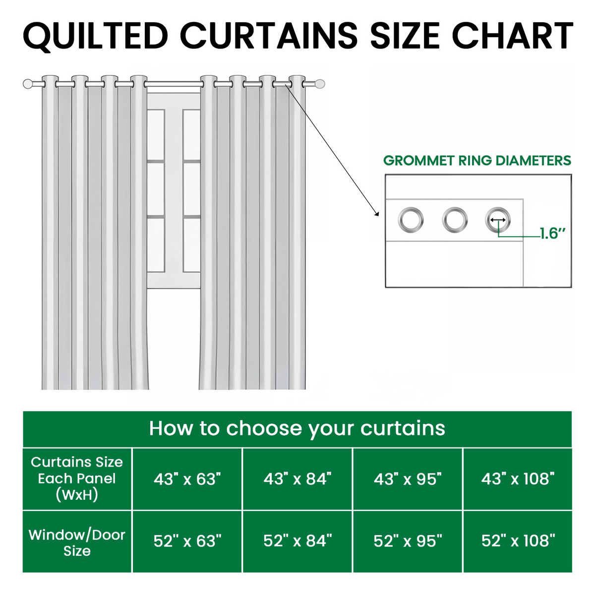 Forest Spirit Quilted Curtains NCU0TV1080
