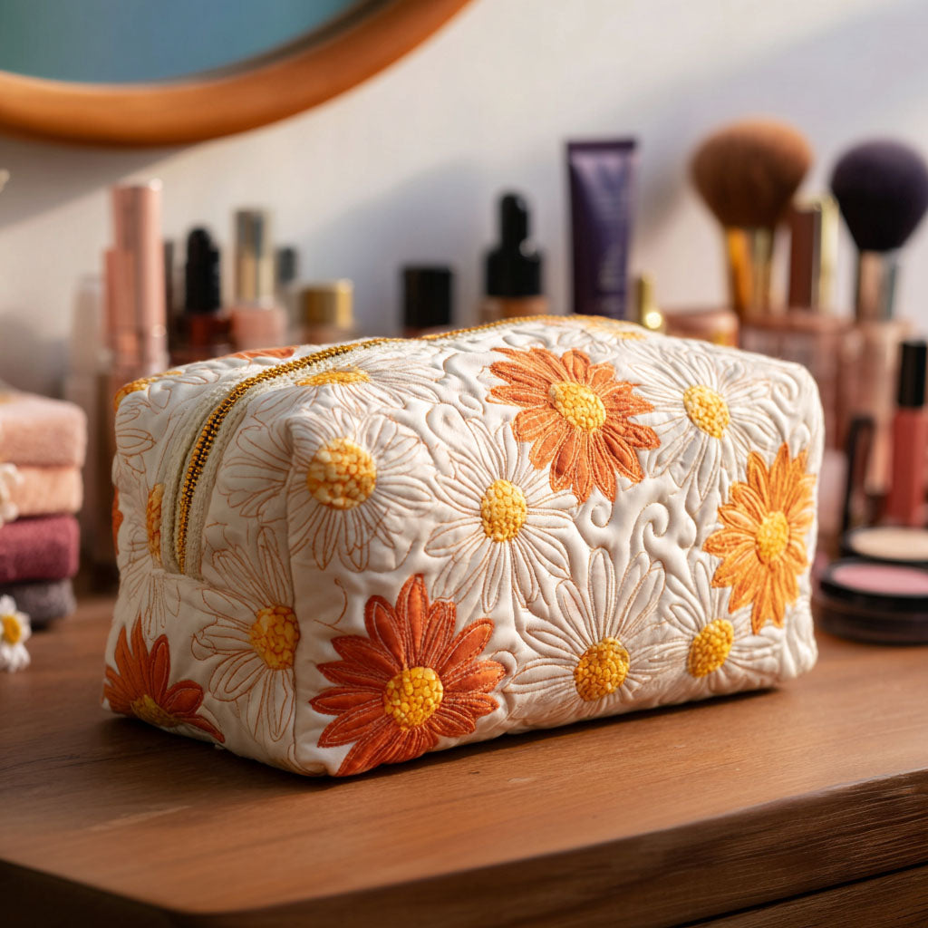 Daisy Charm Quilted Makeup Bag NCU0PT9194