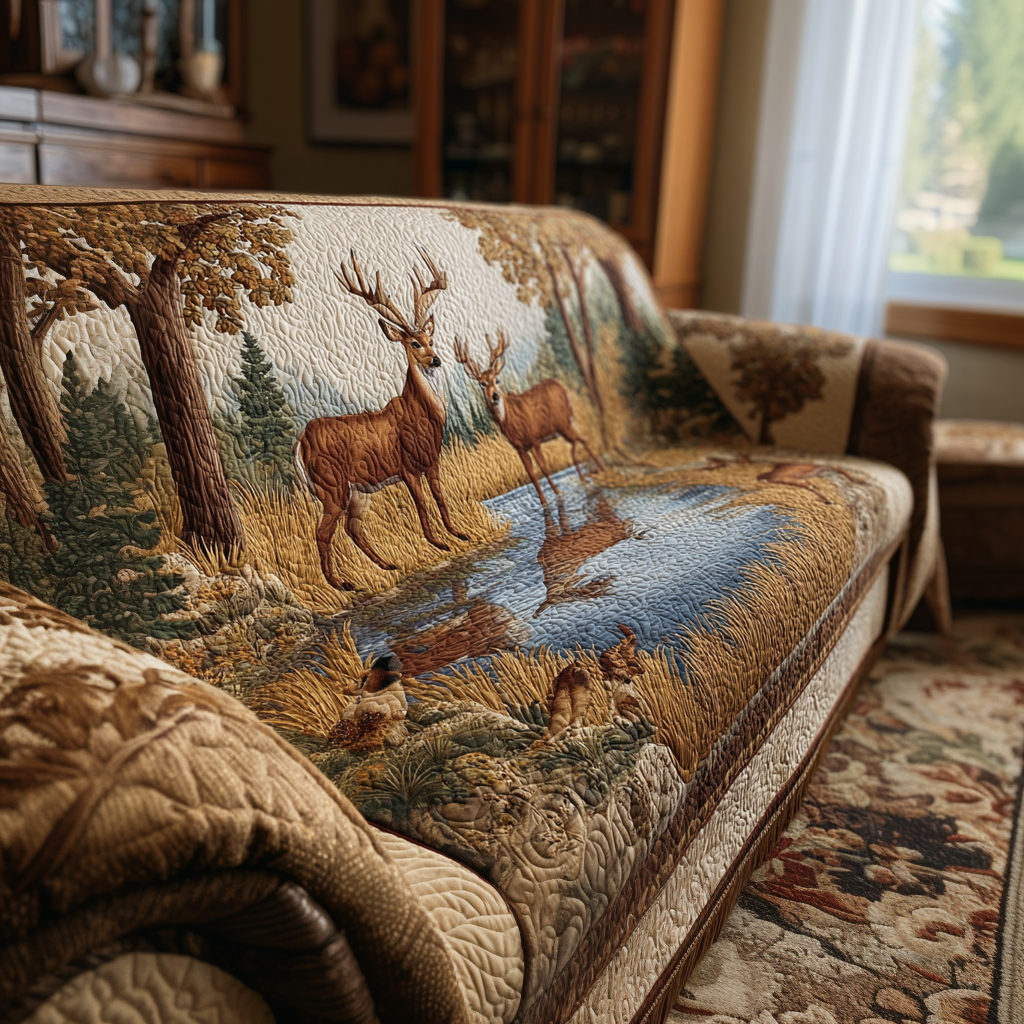 Deer Valley Quilted Sofa Cover NCU0DK10637