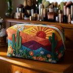 Dusty Trails Quilted Makeup Bag NCU0PT9624