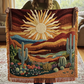 Earthy Hues Woven Sofa Blanket NCU0VH3424
