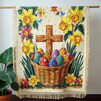 Easter Cross Woven Sofa Blanket NCU0NT4733