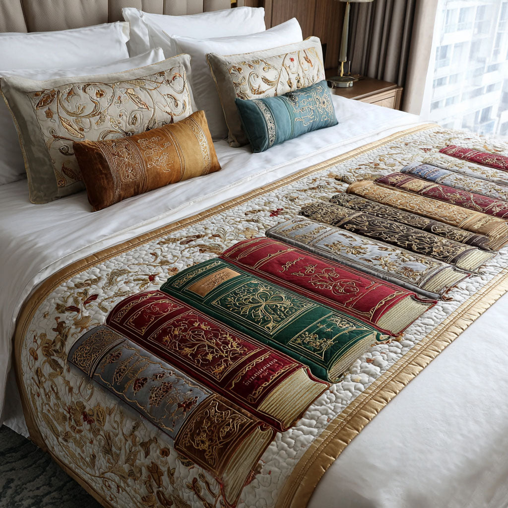 Elegant Pages Quilted Bed Runner NCU0PT8043