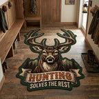 Emerald Antler Custom Shape Area Rug NCU0HH1989