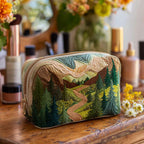 Emerald Canopy Quilted Makeup Bag NCU0PT9469