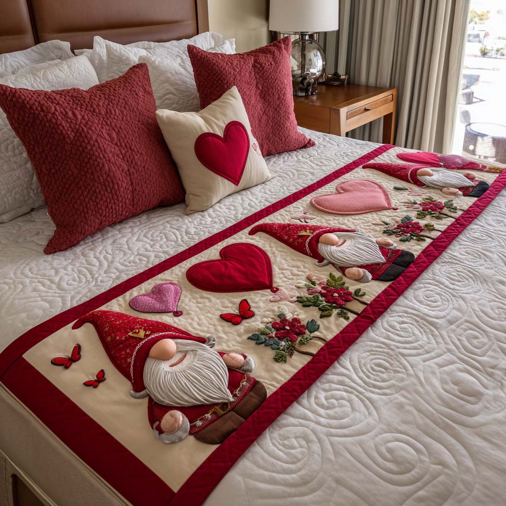 Endless Valentine Quilted Bed Runner NCU0NT11655