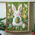 Festive Bunny Woven Sofa Blanket NCU0VH3436