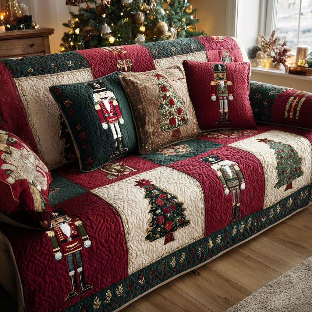 Festive Sentinel Quilted Sofa Cover NCU0TV1134