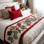Festive Trees Quilted Bed Runner NCU0PT9036