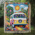 Flower Power Van Woven Sofa Blanket NCU0NT4786