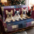 Frenchie Love Quilted Sofa Cover NCU0PT9919