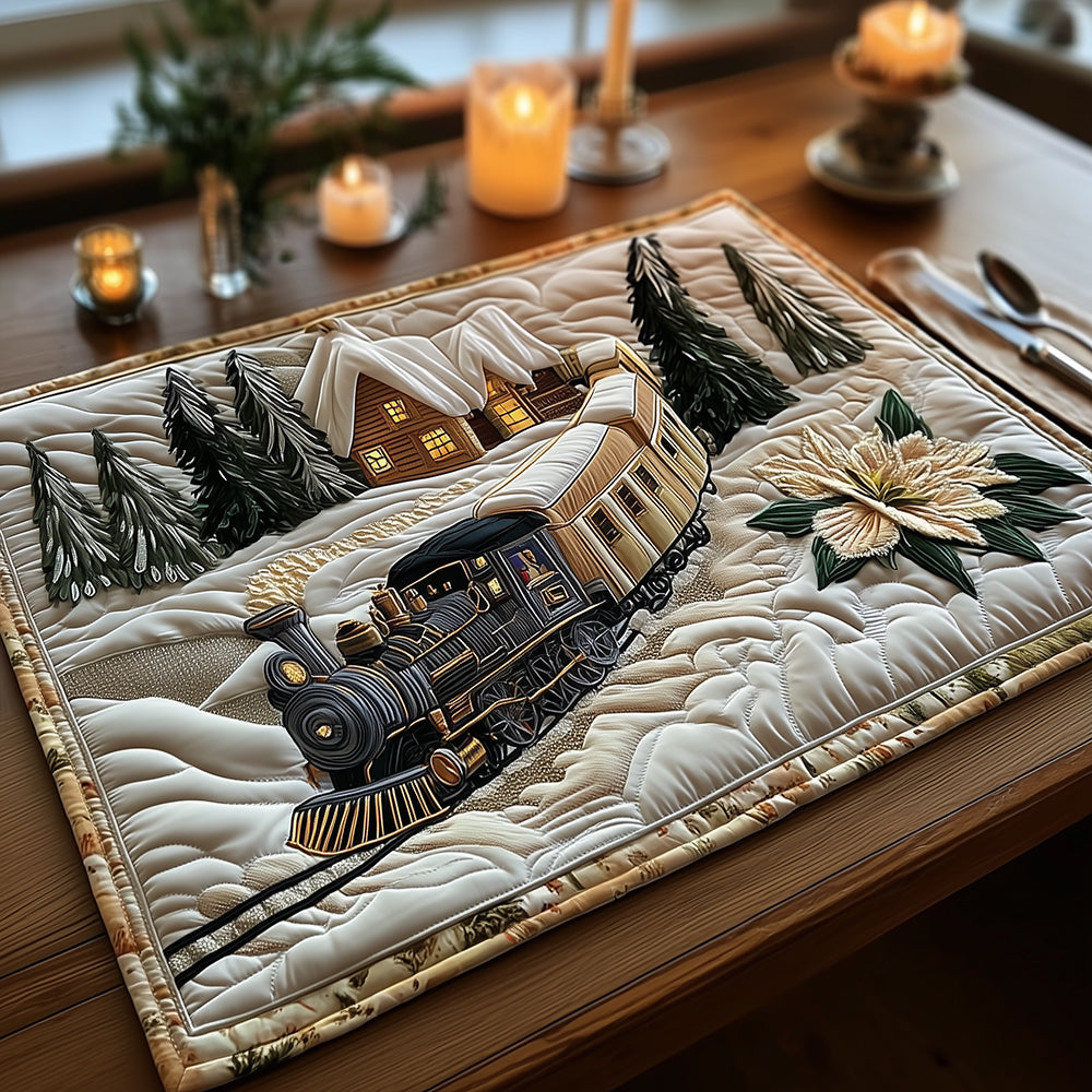 Frost Rail Whispers Quilted Place Mat NCU0TH3434