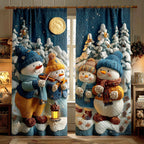 Frosty Smile Night Quilted Curtains NCU0TD1373