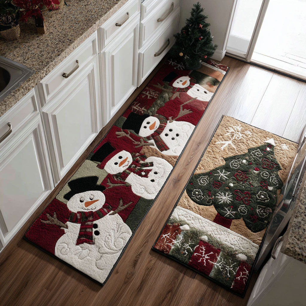 Frosty Welcome Kitchen Area Rug NCU0PT10152