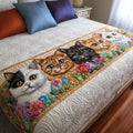 Garden Cats Quilted Bed Runner NCU0NT9938