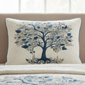 Blue Serenity Quilted Bedding Pillow Case NCU0VL3065
