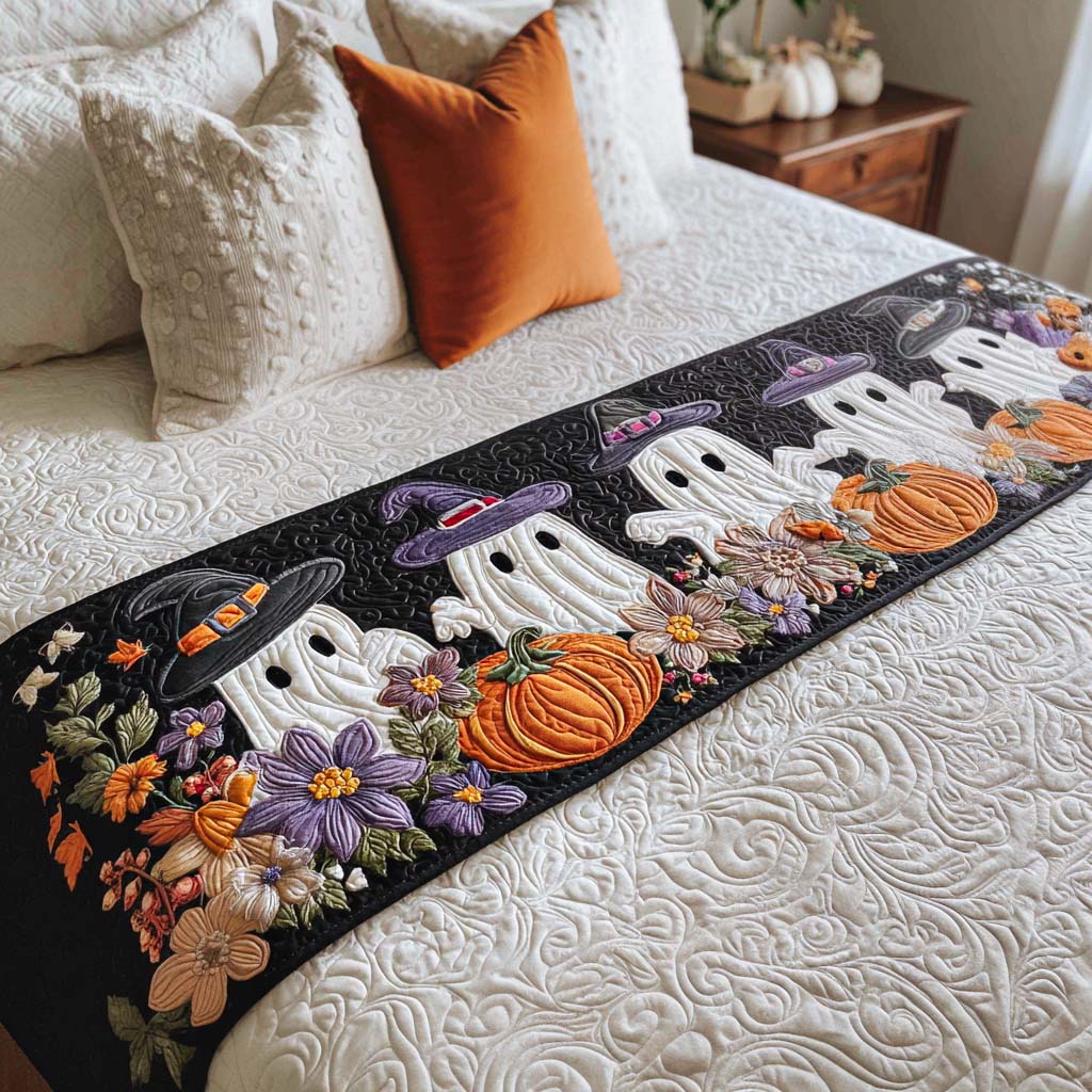 Ghostly Glow Quilted Bed Runner NCU0NT9433