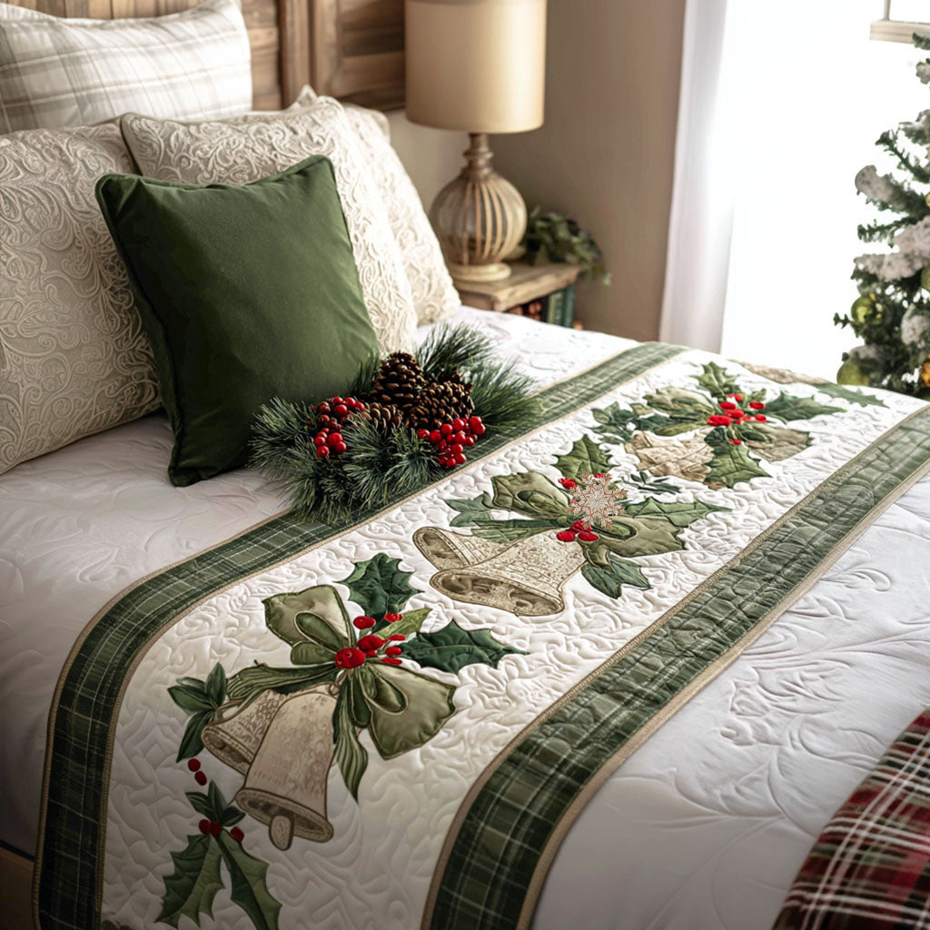 Golden Jingle Quilted Bed Runner NCU0PT9093