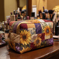 Golden Bloom Quilted Makeup Bag NCU0NT10170
