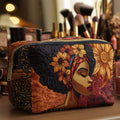 Golden Crown Quilted Makeup Bag NCU0NT10376
