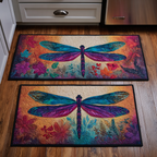 Golden Dragonfly Kitchen Area Rug NCU0DK10929
