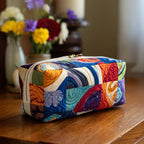 Groovy Waves Quilted Makeup Bag NCU0PT9289