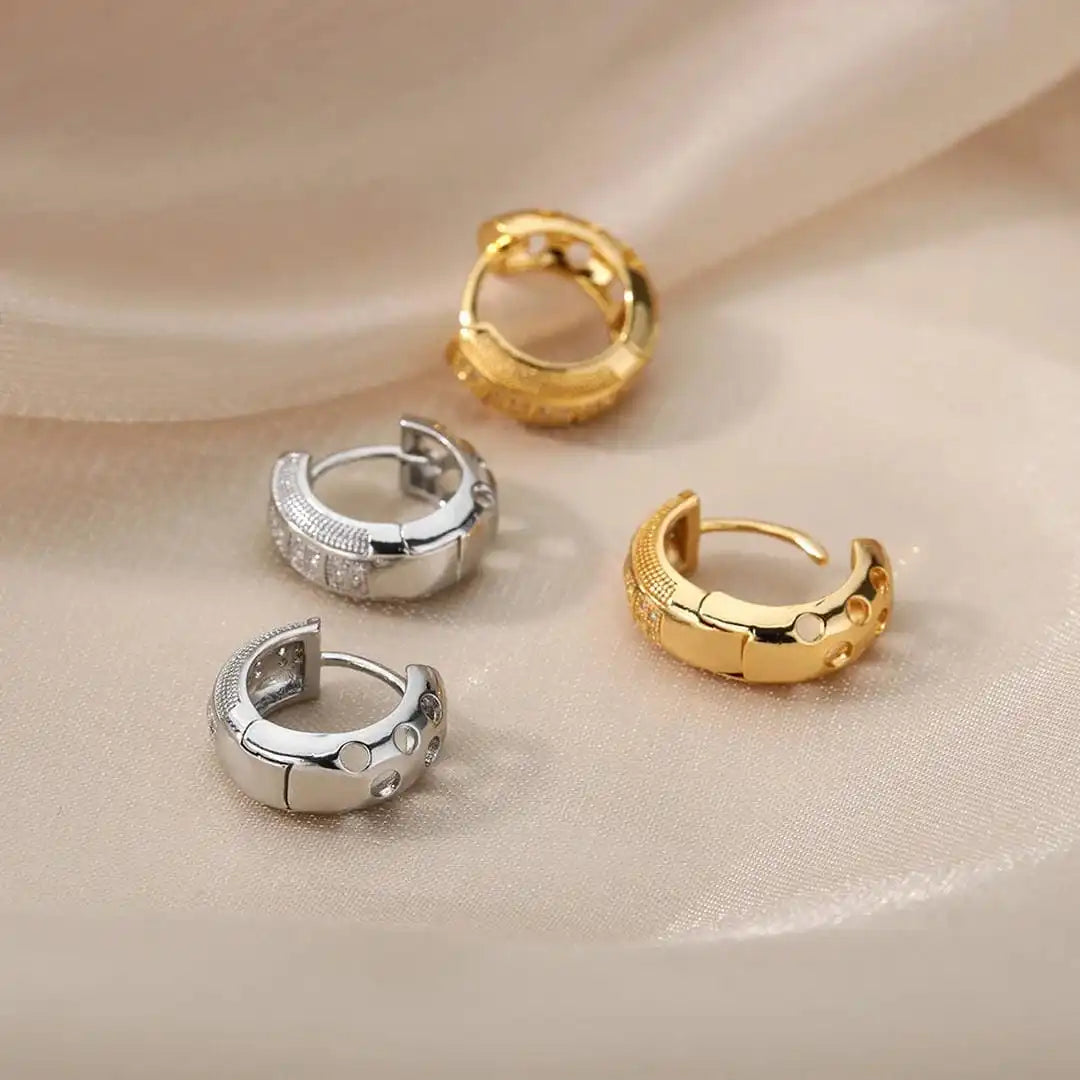 Timeless Cubic Zirconia Hoop Earrings