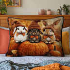 Harvest Bunny Time Quilted Bedding Pillow Case NCU0NT9340