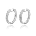 Studded Crystal Hoop Earrings