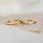 Delicate Three Stone Stacking Ring