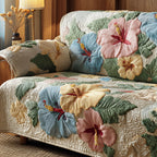 Hibiscus Dream Quilted Sofa Cover NCU0TV534