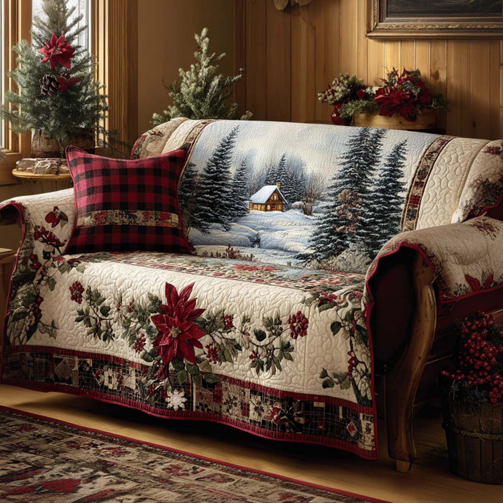 Holiday Miracle Quilted Sofa Cover NCU0NT10936