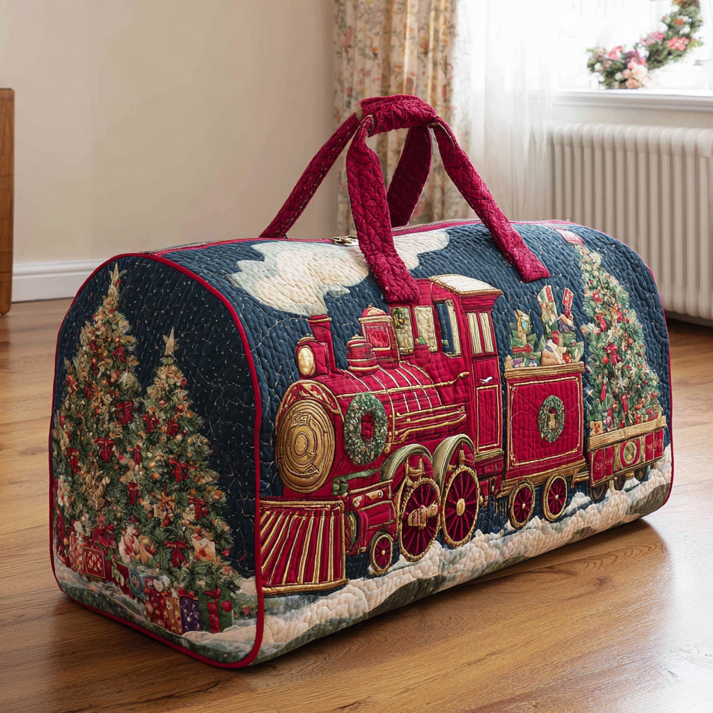 Padded Travel Bag - Christmas Train