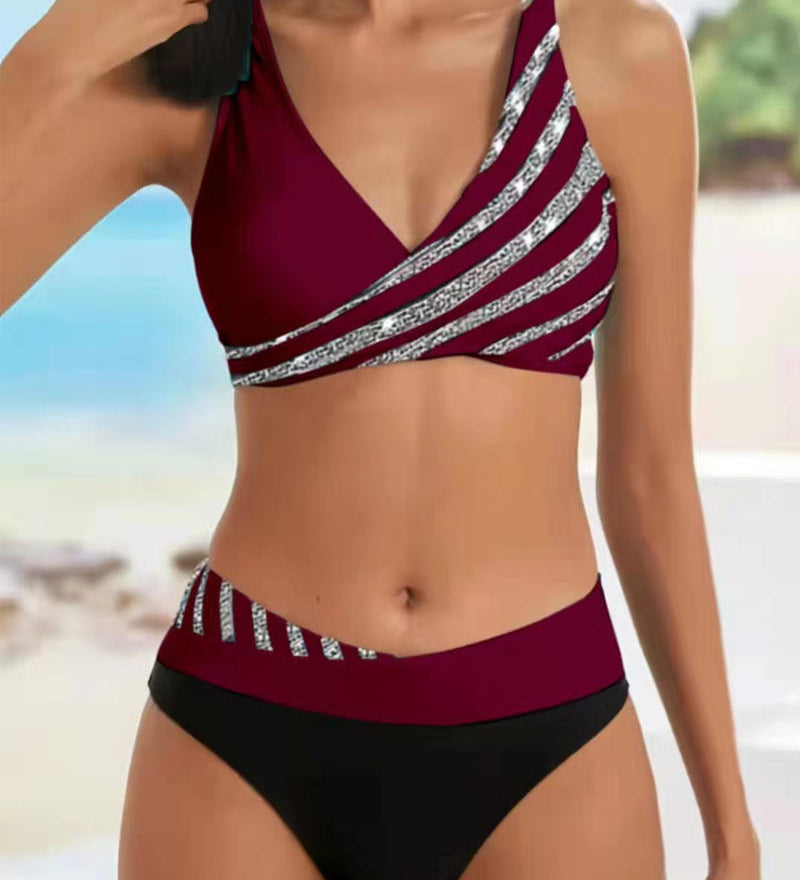 Mackenzie - Printed Bikini in Warm Tones