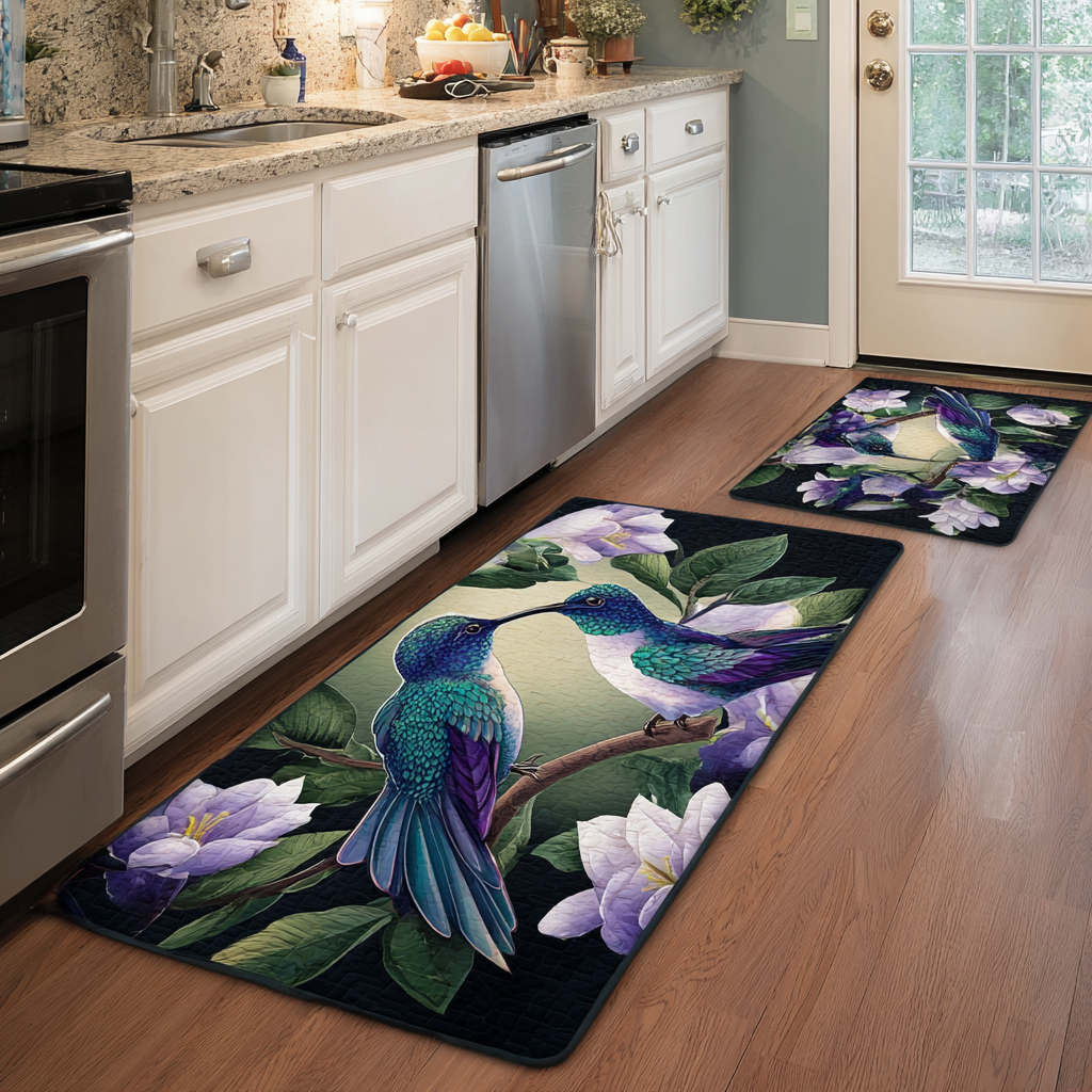 Hummingbird Bloom Kitchen Area Rug NCU0DK10910