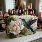 Hummingbird Meadow Quilted Makeup Bag NCU0DK10216