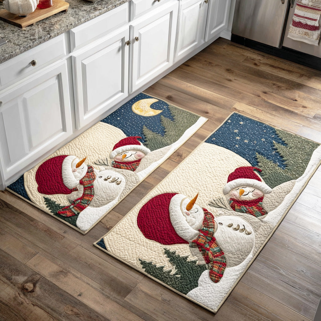 Jolly Snow Parade Kitchen Area Rug NCU0TD1697