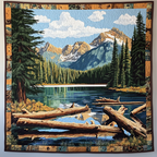 Lakeside Serenity Art Quilt Hanging NCU0TL991