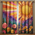 Lavender Sunrise Glow Quilted Curtains NCU0XD2051